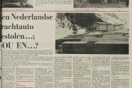 Nederlandse vrachtauto gestolen NOU EN - Leidsch Dagblad 09-03-1974