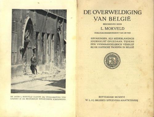 Boekuitgave van de oorlogsreportages van Lambertus Mokveld (1916)