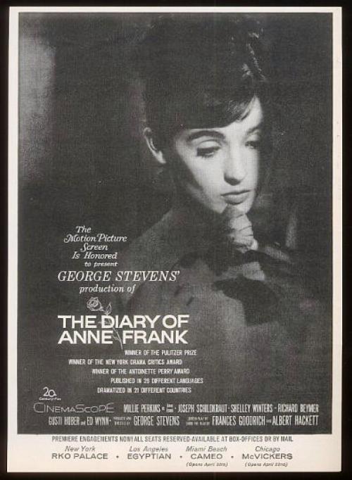 Filmposter Anne Frank-film 1958