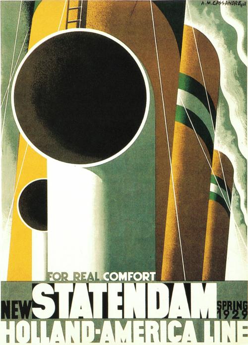 Affiche ter ere van nieuw vlaggenschip: s.s. Statendam (1929-1940)