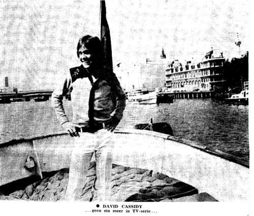 David Cassidy wil niet meer op televisie, 08-03-1973